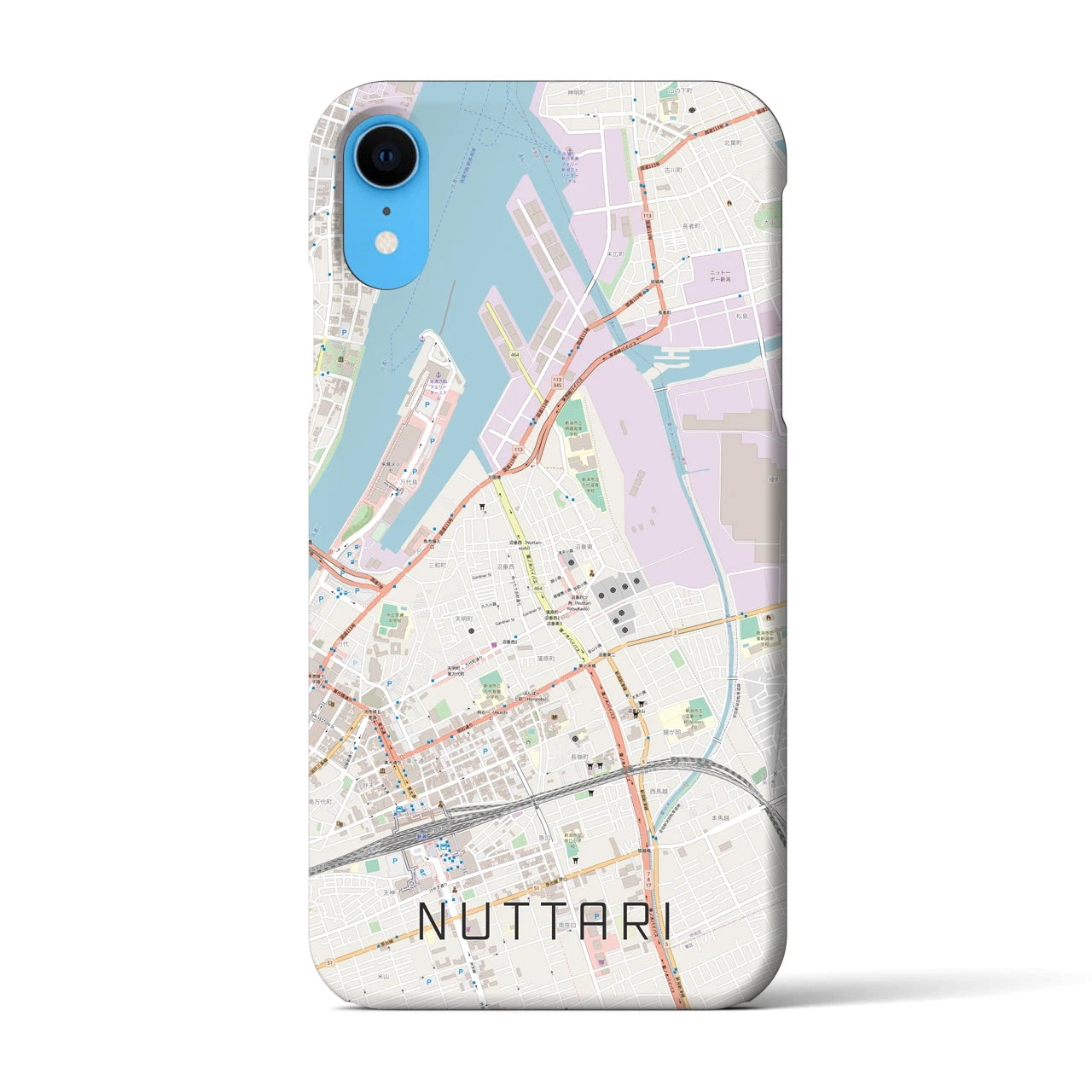 【沼垂(新潟県)】地図柄iPhoneケース(バックカバータイプ)