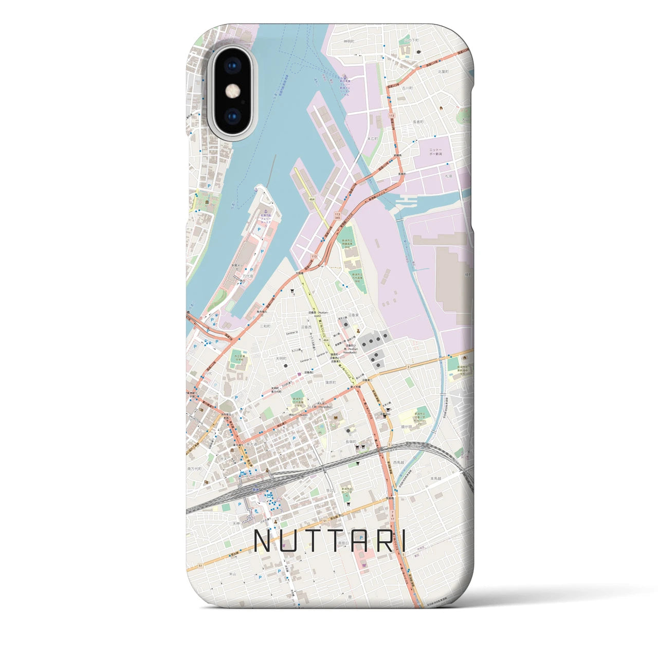 【沼垂(新潟県)】地図柄iPhoneケース(バックカバータイプ)