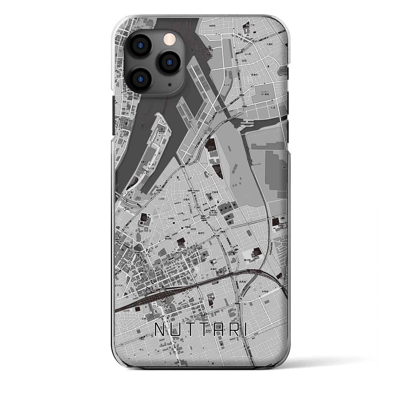 【沼垂(新潟県)】地図柄iPhoneケース(クリアタイプ)