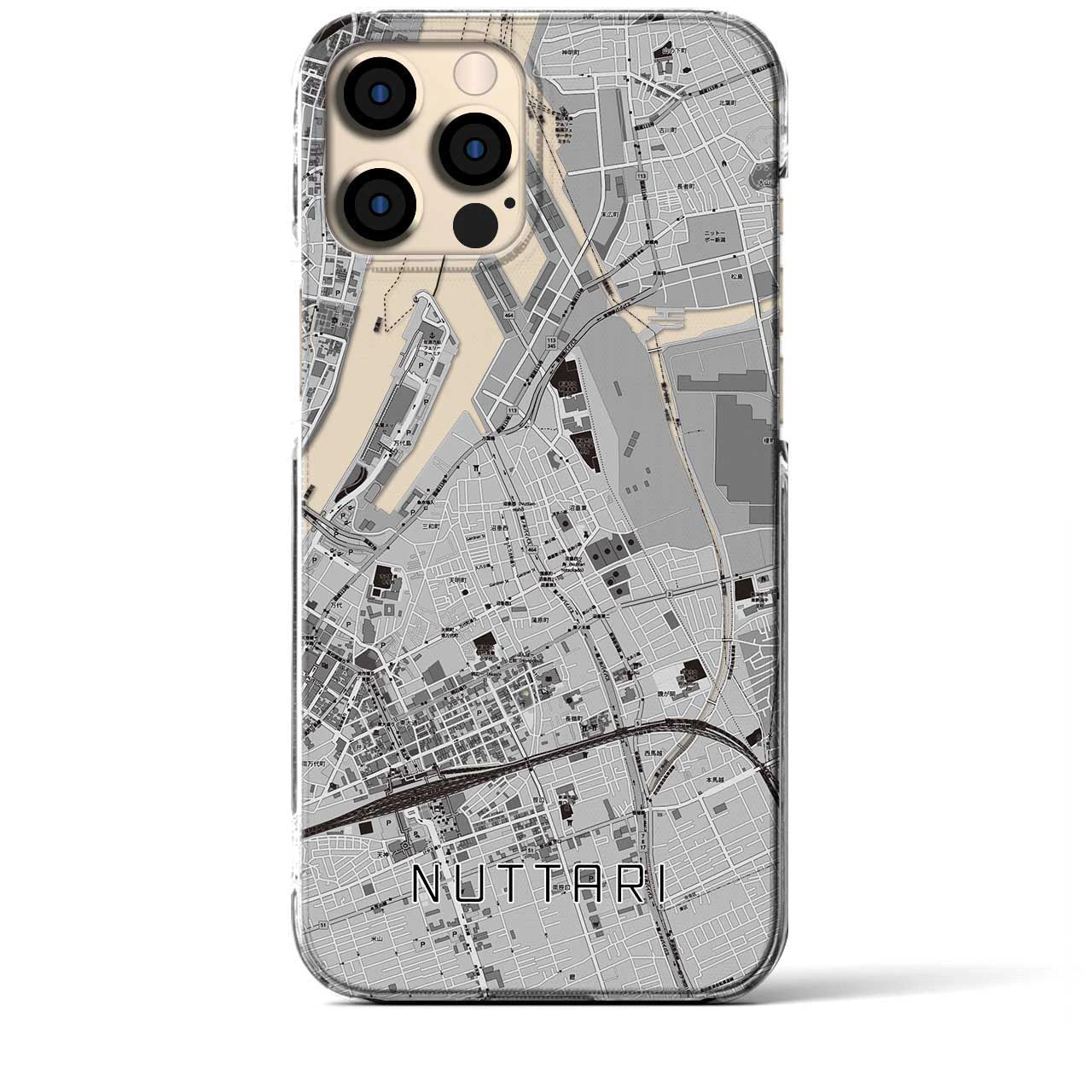 【沼垂(新潟県)】地図柄iPhoneケース(クリアタイプ)