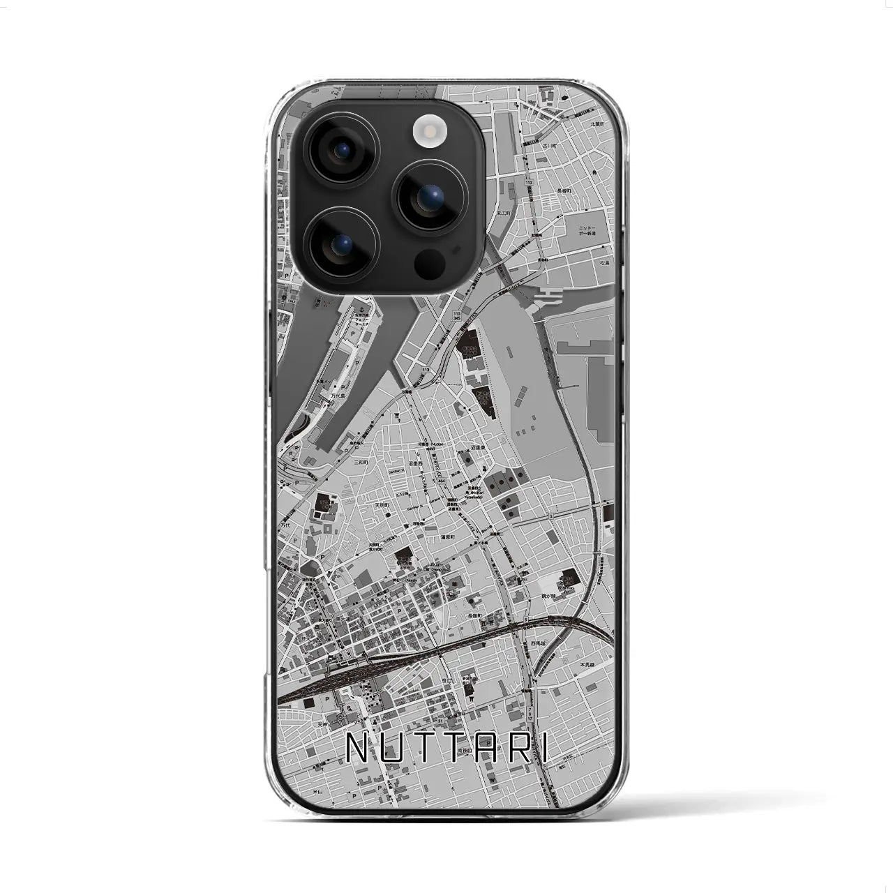 【沼垂(新潟県)】地図柄iPhoneケース(クリアタイプ)