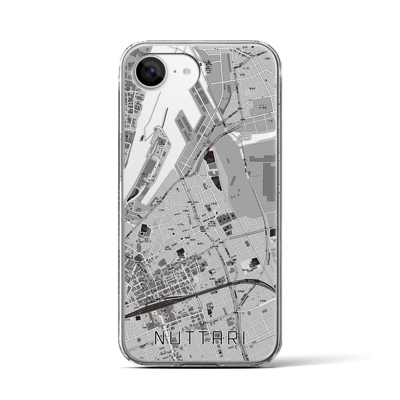 【沼垂(新潟県)】地図柄iPhoneケース(クリアタイプ)