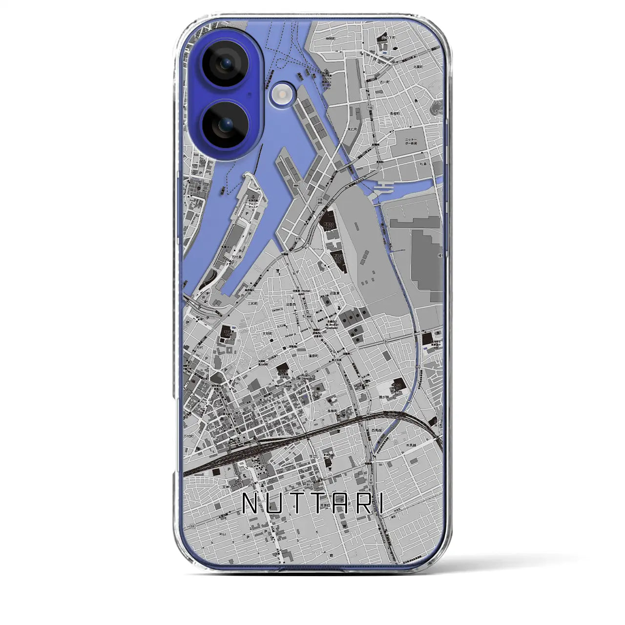 【沼垂(新潟県)】地図柄iPhoneケース(クリアタイプ)