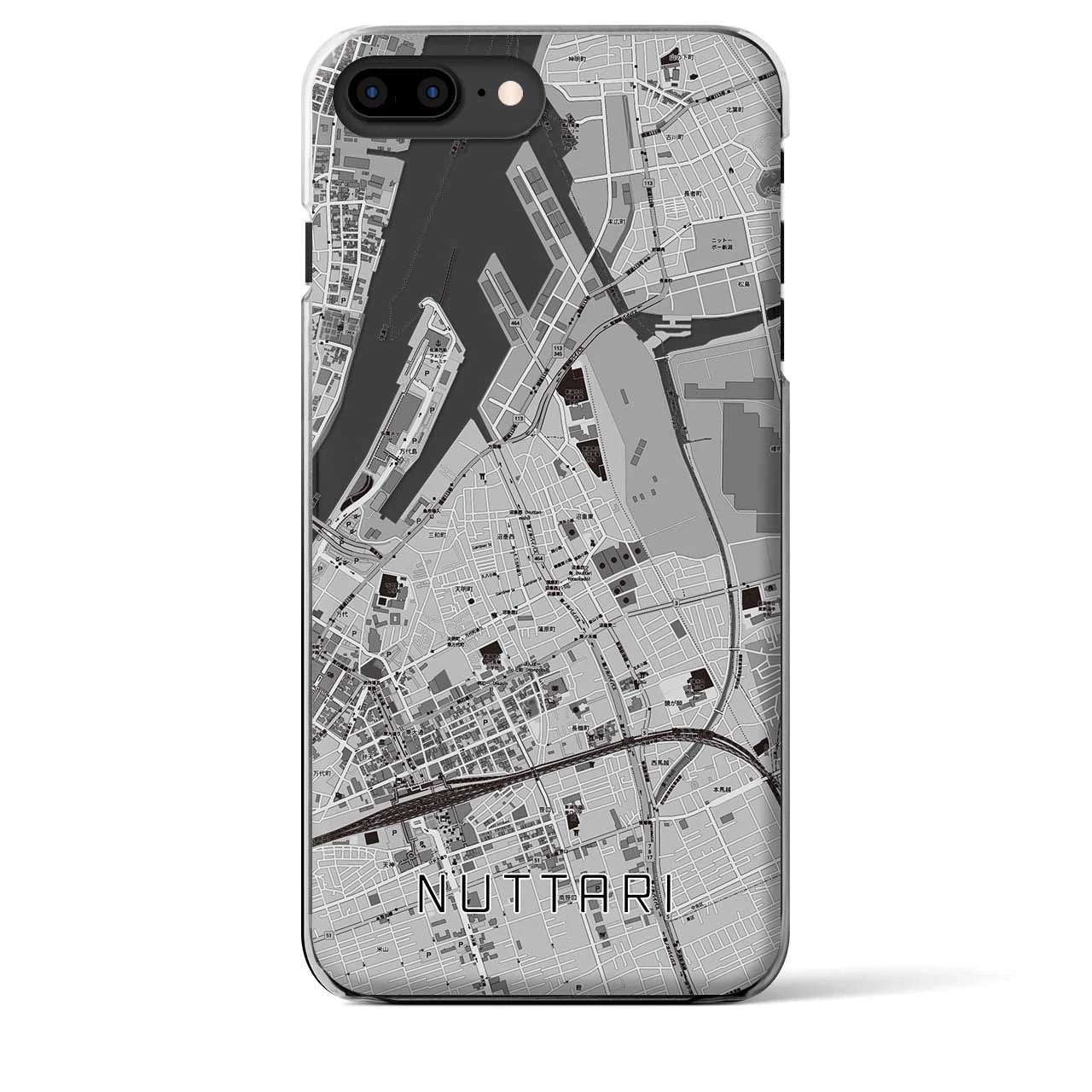 【沼垂(新潟県)】地図柄iPhoneケース(クリアタイプ)