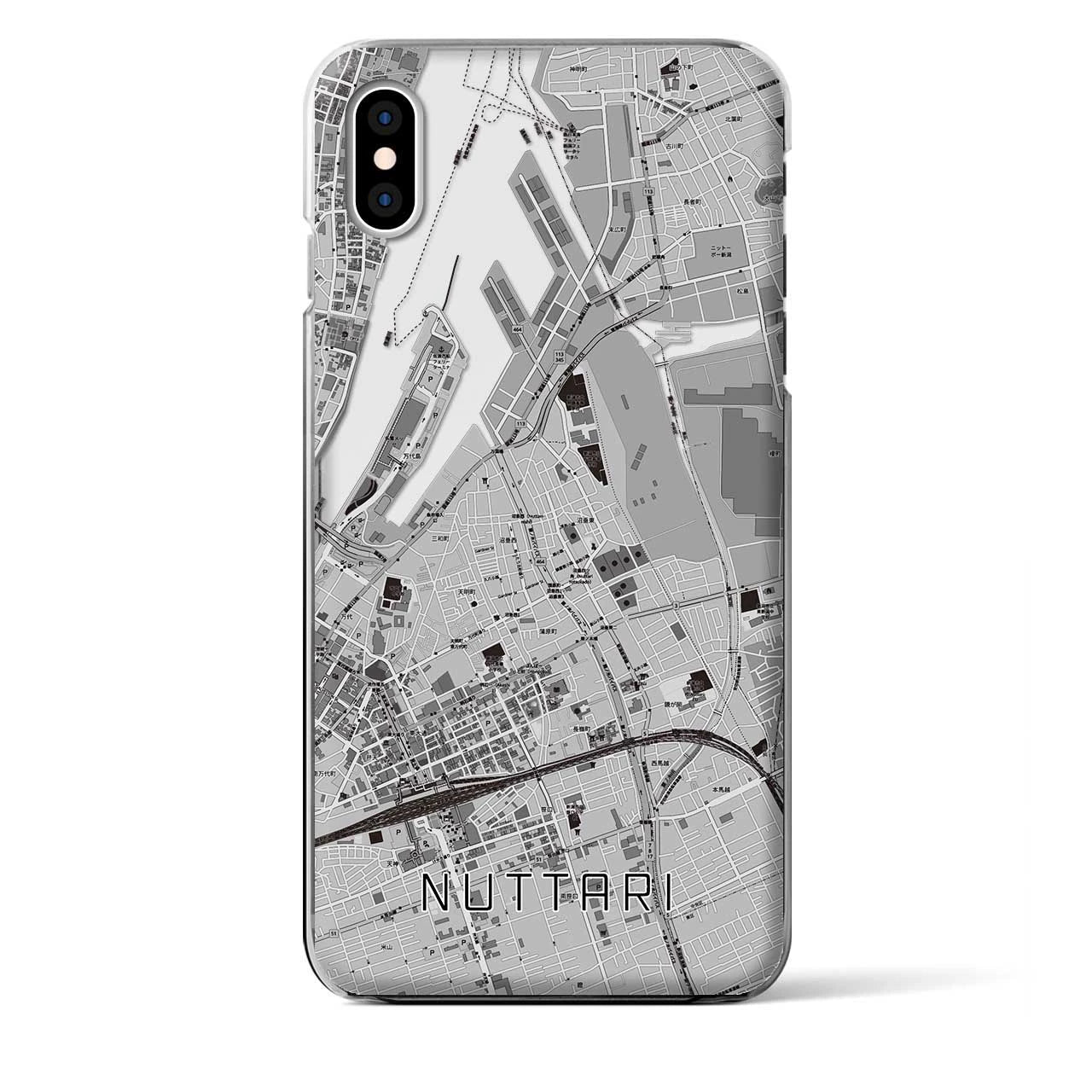 【沼垂(新潟県)】地図柄iPhoneケース(クリアタイプ)