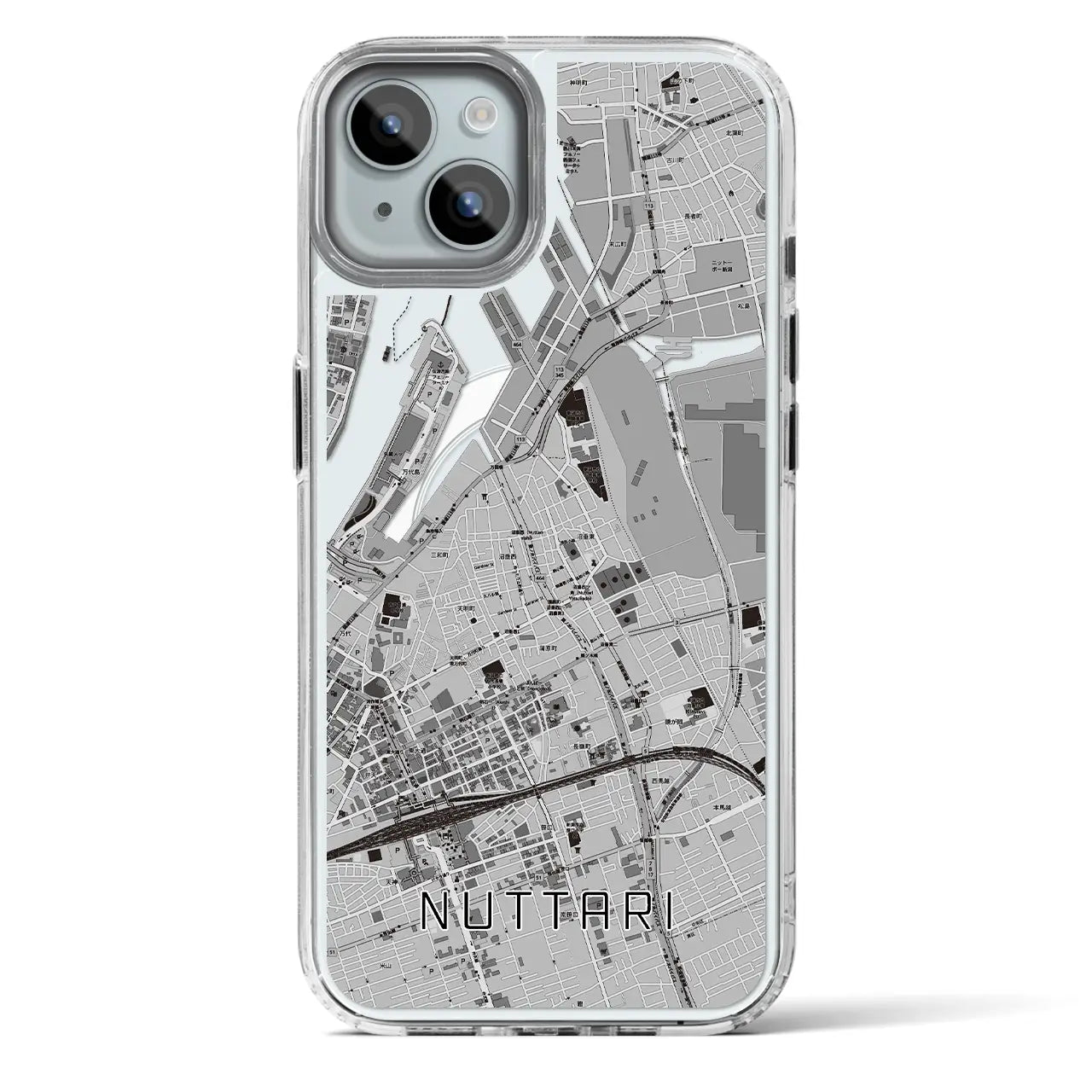 【沼垂(新潟県)】地図柄iPhoneケース(MagSafeタイプ)