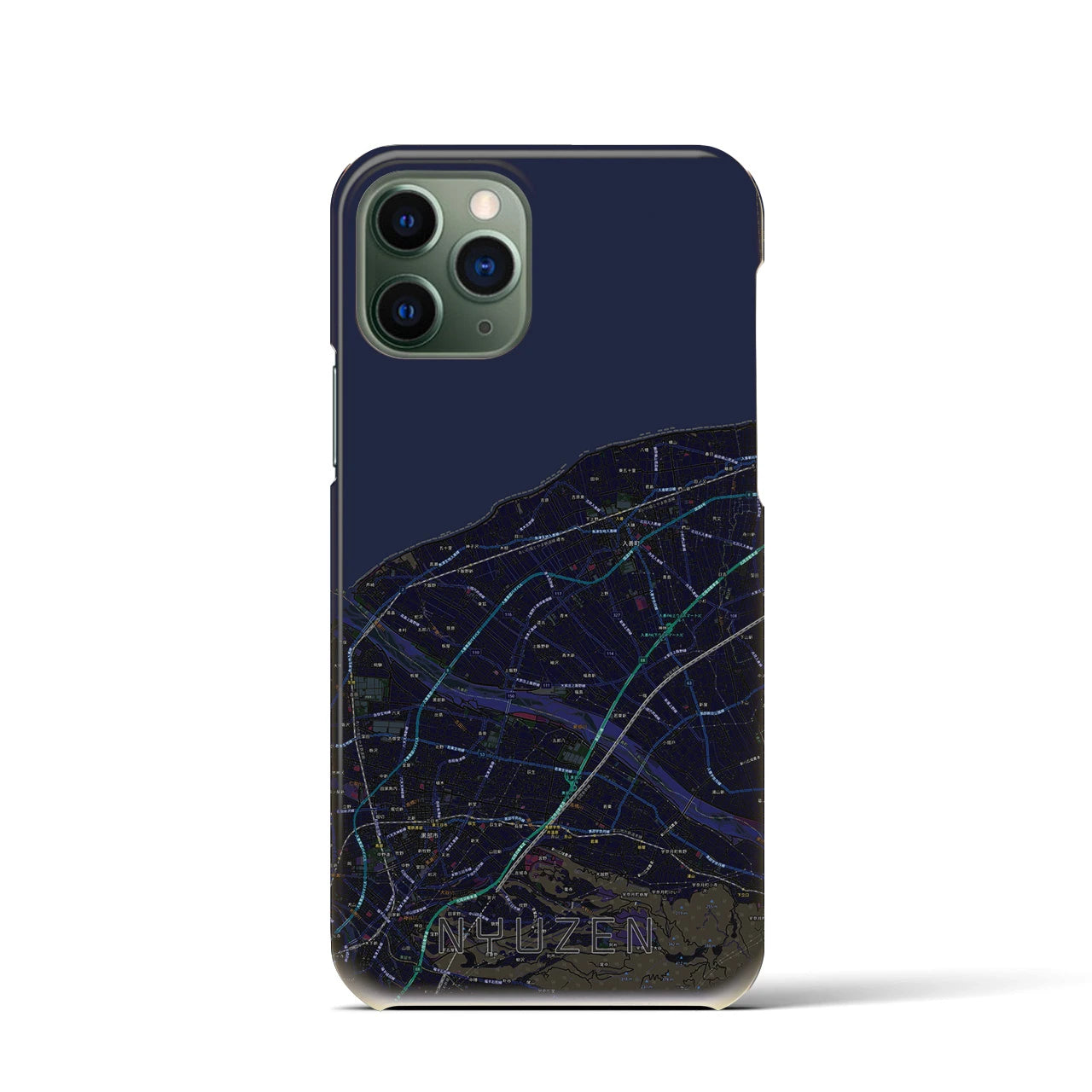 【入善(富山県)】地図柄iPhoneケース(バックカバータイプ)