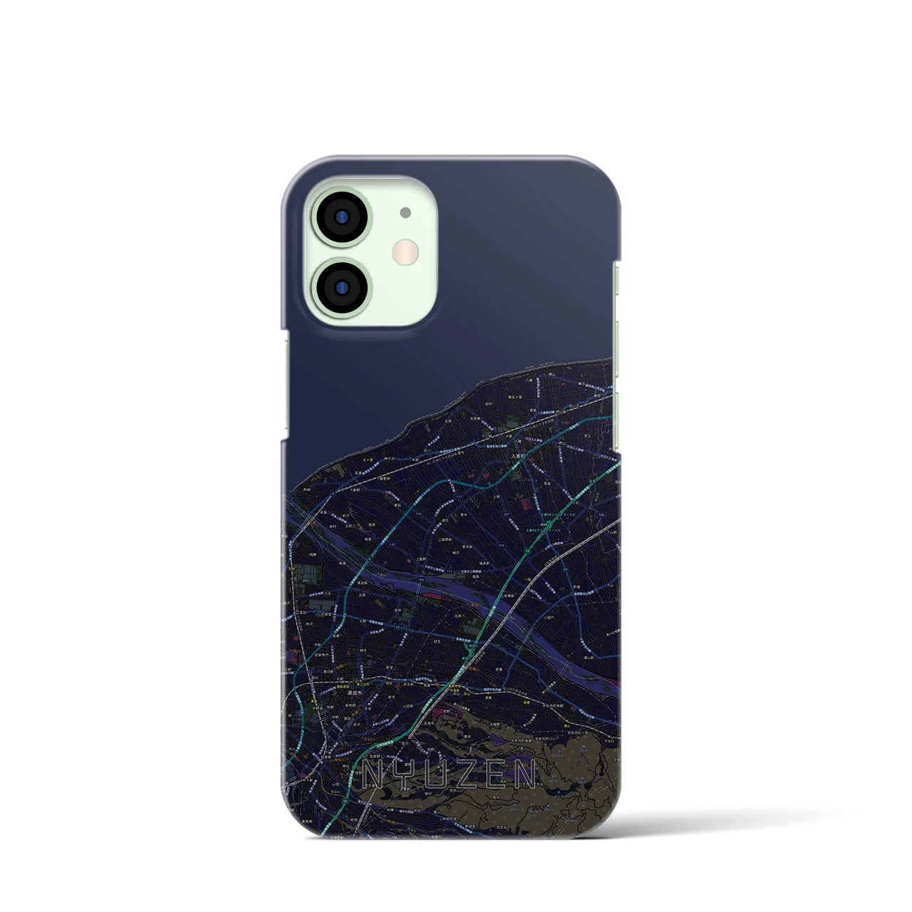 【入善(富山県)】地図柄iPhoneケース(バックカバータイプ)