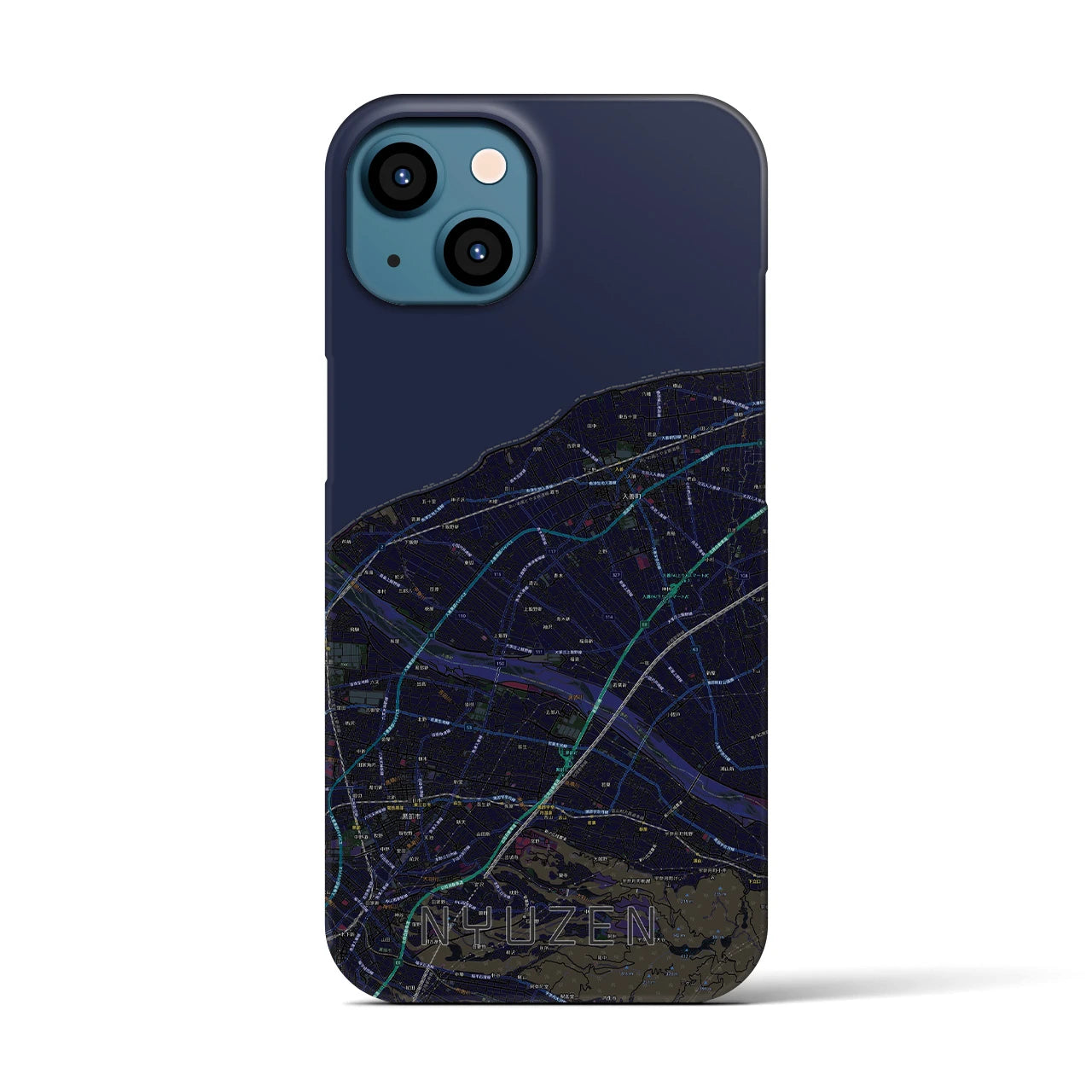 【入善(富山県)】地図柄iPhoneケース(バックカバータイプ)