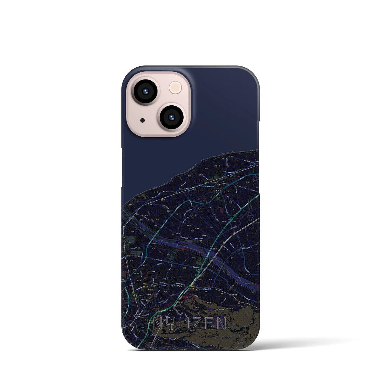 【入善(富山県)】地図柄iPhoneケース(バックカバータイプ)