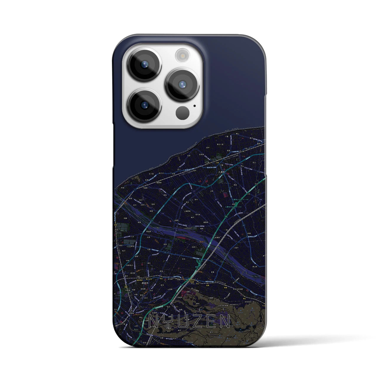 【入善(富山県)】地図柄iPhoneケース(バックカバータイプ)