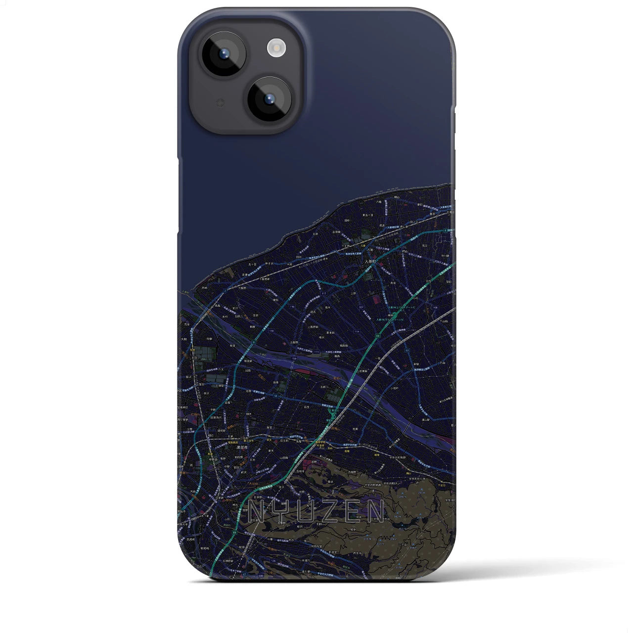 【入善(富山県)】地図柄iPhoneケース(バックカバータイプ)