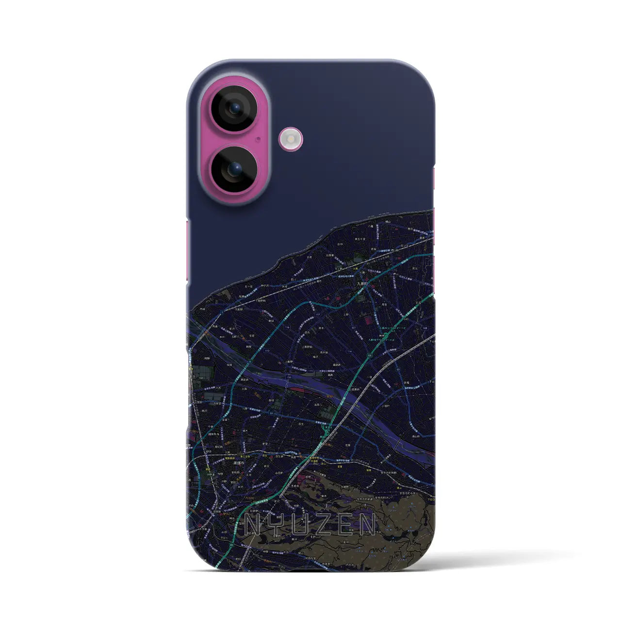 【入善(富山県)】地図柄iPhoneケース(バックカバータイプ)