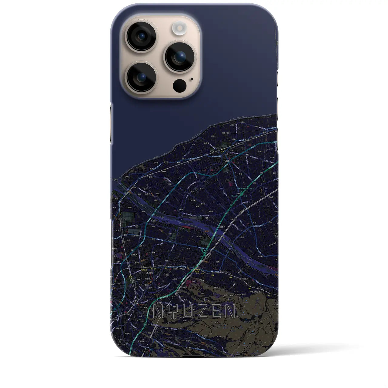 【入善(富山県)】地図柄iPhoneケース(バックカバータイプ)