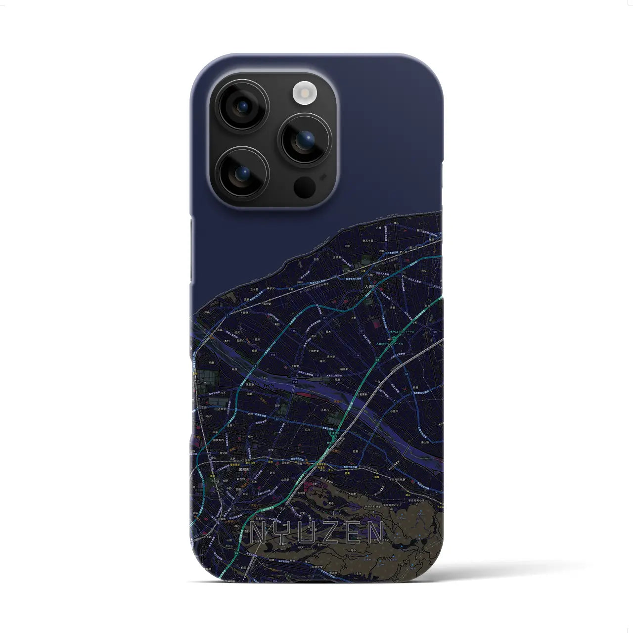 【入善(富山県)】地図柄iPhoneケース(バックカバータイプ)