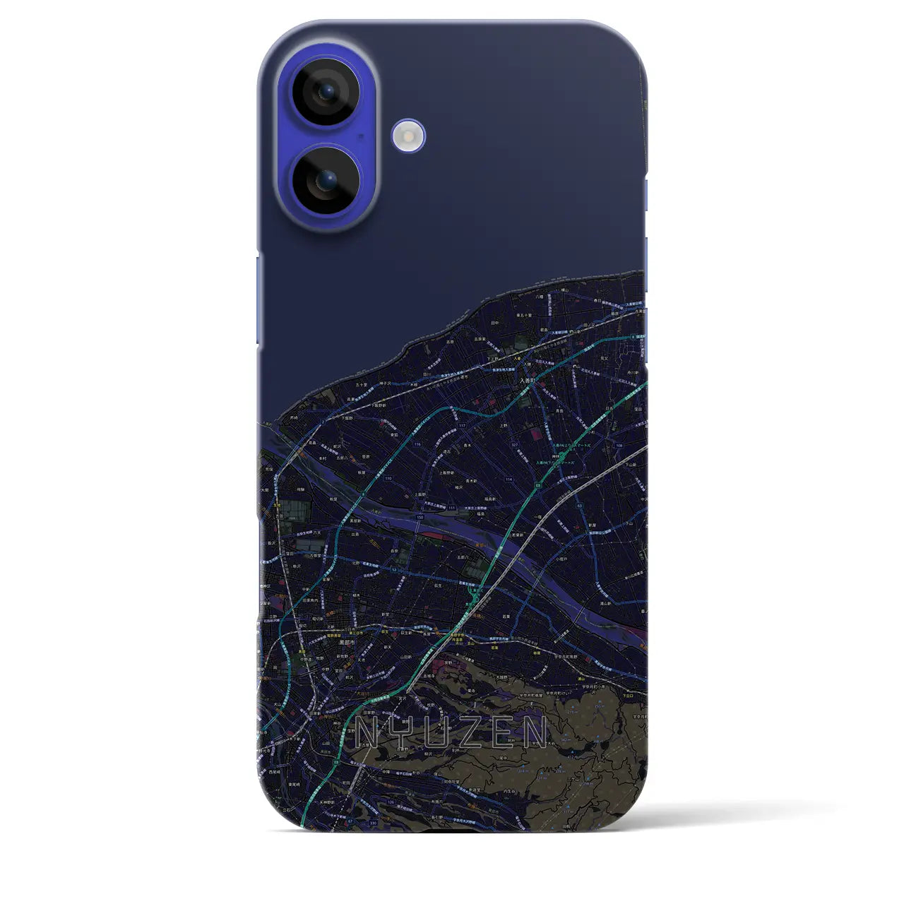 【入善(富山県)】地図柄iPhoneケース(バックカバータイプ)