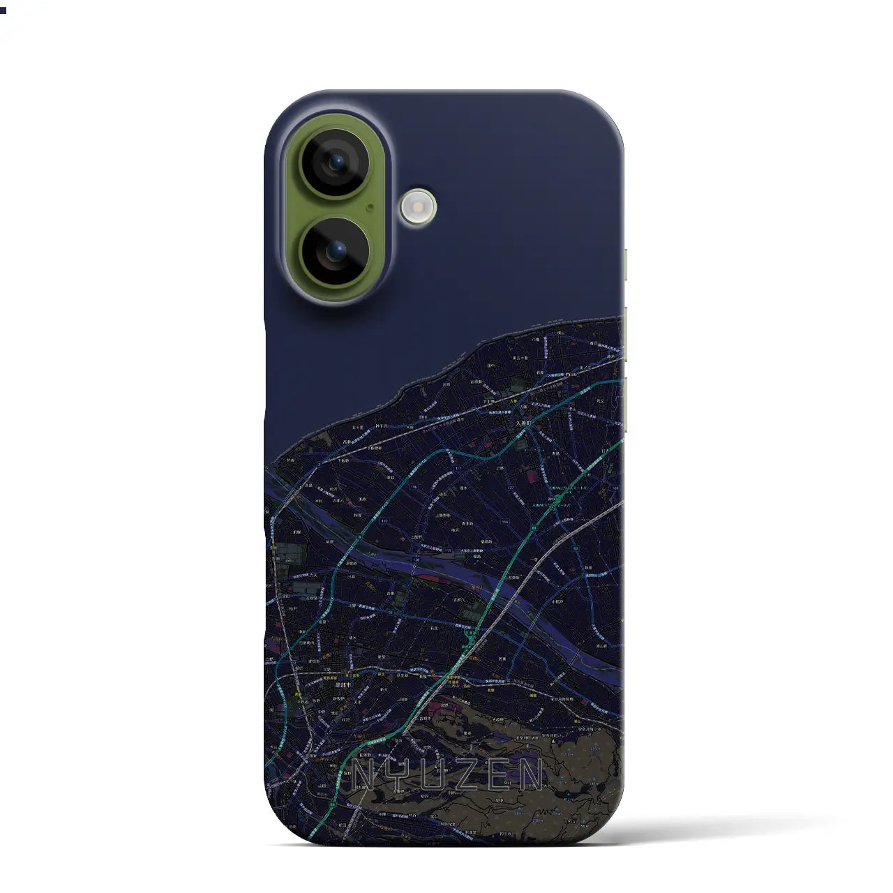 【入善(富山県)】地図柄iPhoneケース(バックカバータイプ)