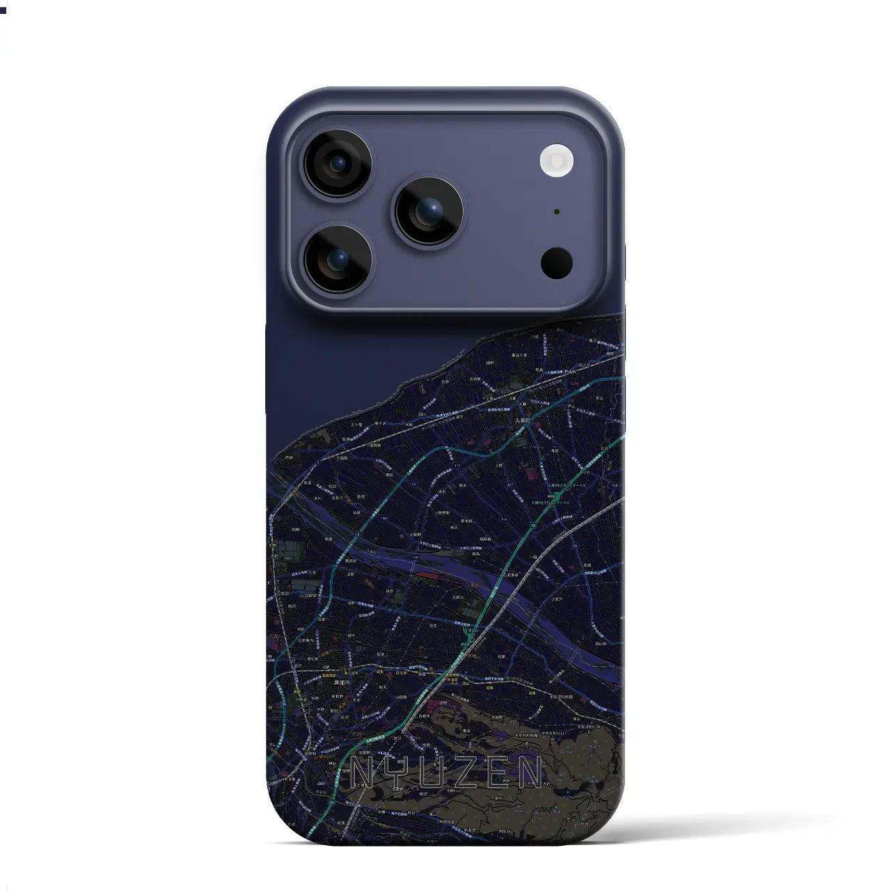 【入善(富山県)】地図柄iPhoneケース(バックカバータイプ)