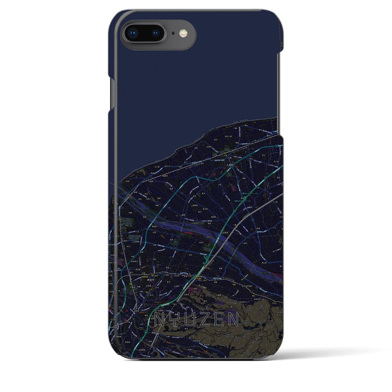 【入善(富山県)】地図柄iPhoneケース(バックカバータイプ)