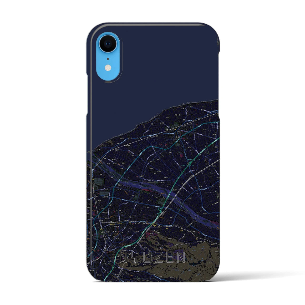 【入善(富山県)】地図柄iPhoneケース(バックカバータイプ)