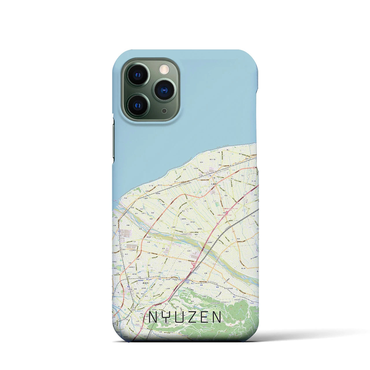 【入善(富山県)】地図柄iPhoneケース(バックカバータイプ)