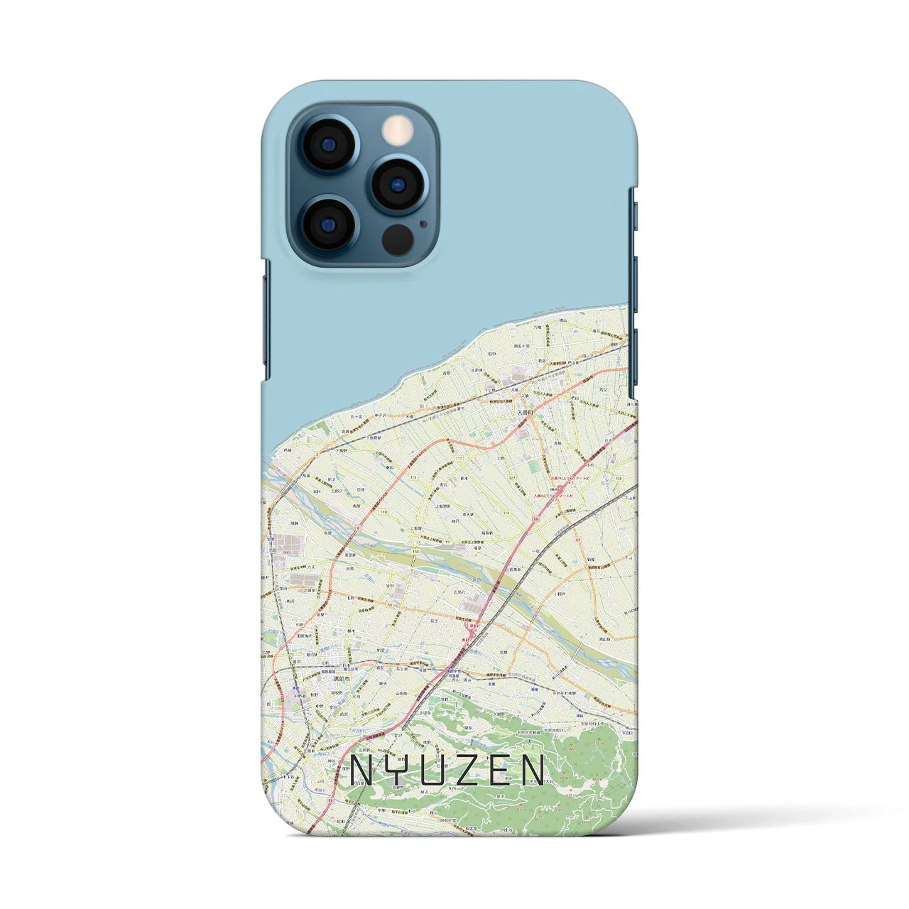【入善(富山県)】地図柄iPhoneケース(バックカバータイプ)