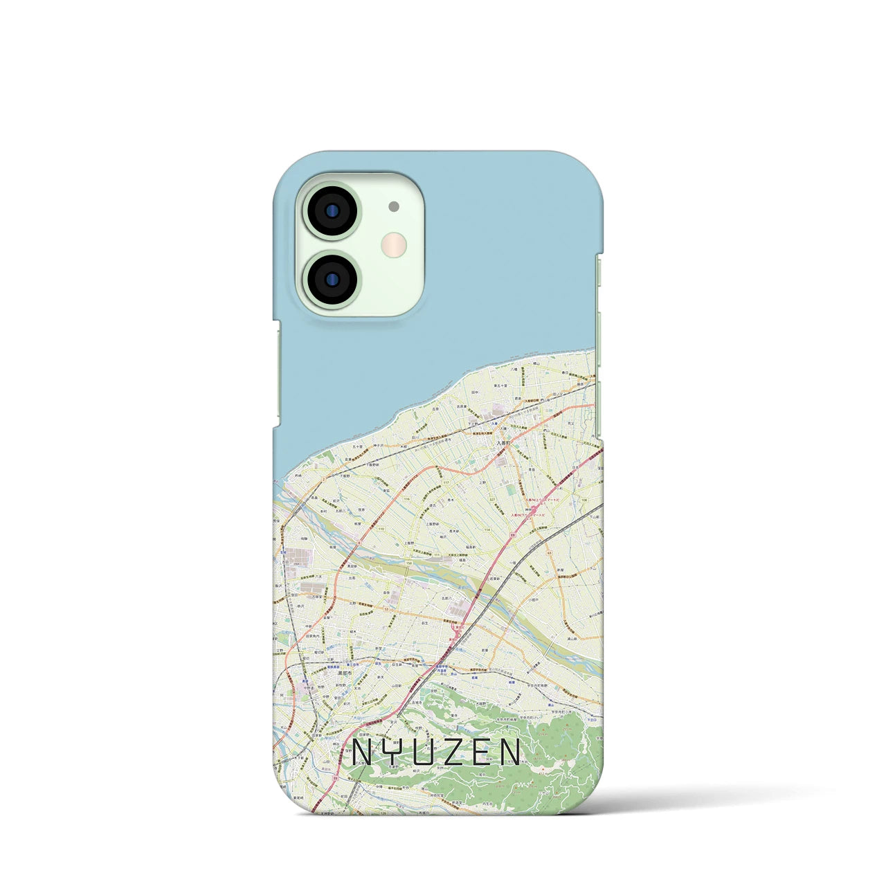 【入善(富山県)】地図柄iPhoneケース(バックカバータイプ)