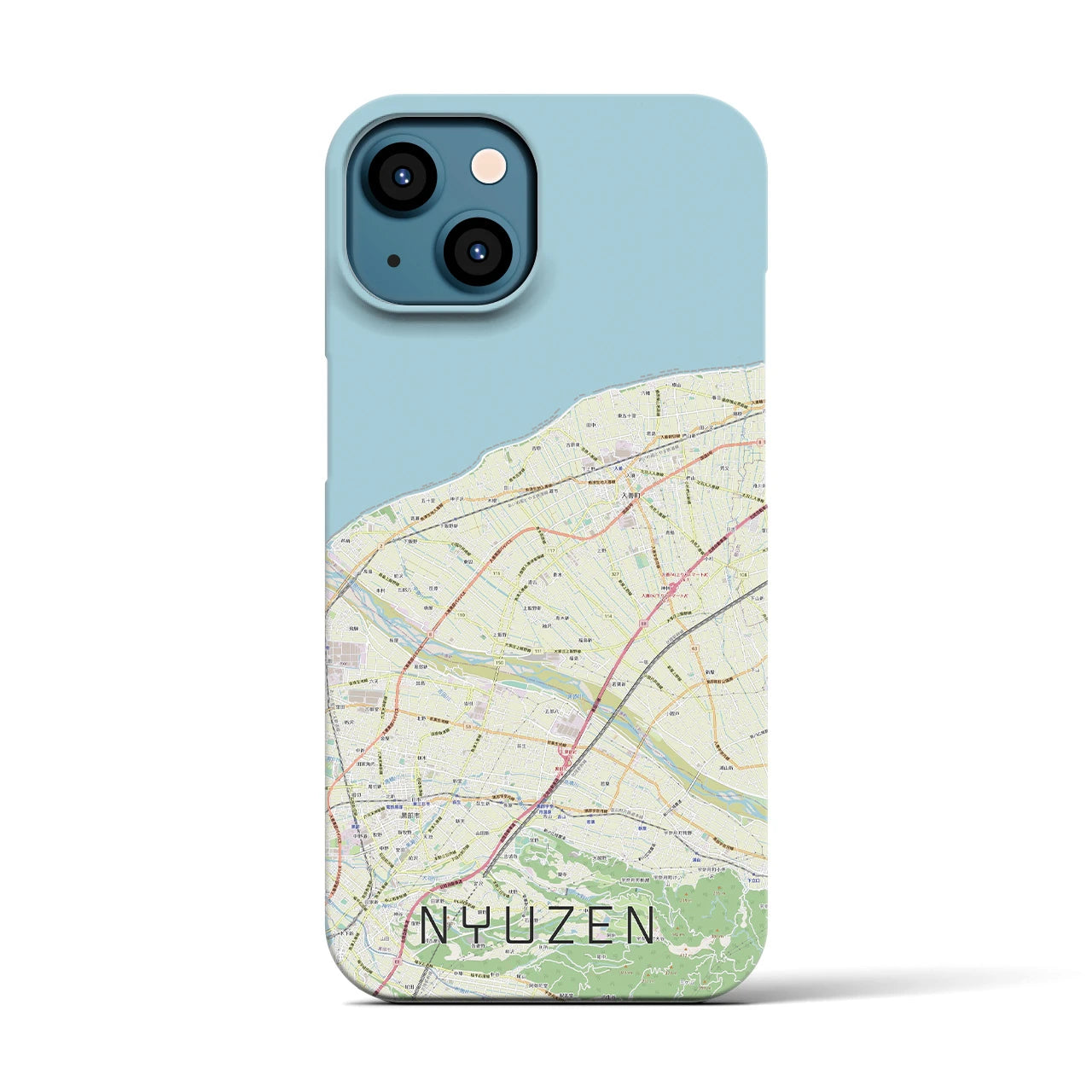 【入善(富山県)】地図柄iPhoneケース(バックカバータイプ)