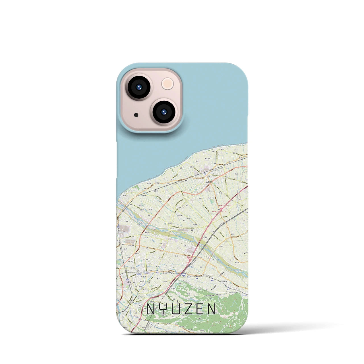 【入善(富山県)】地図柄iPhoneケース(バックカバータイプ)