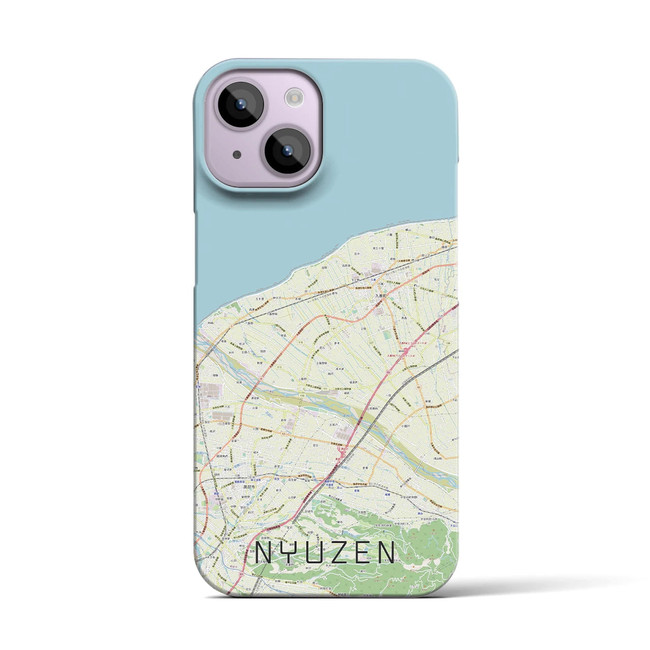 【入善(富山県)】地図柄iPhoneケース(バックカバータイプ)