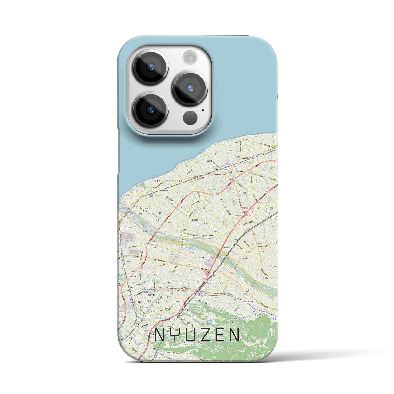 【入善(富山県)】地図柄iPhoneケース(バックカバータイプ)