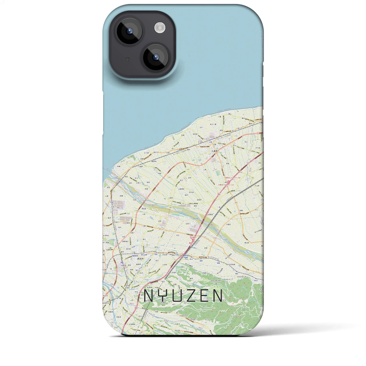 【入善(富山県)】地図柄iPhoneケース(バックカバータイプ)