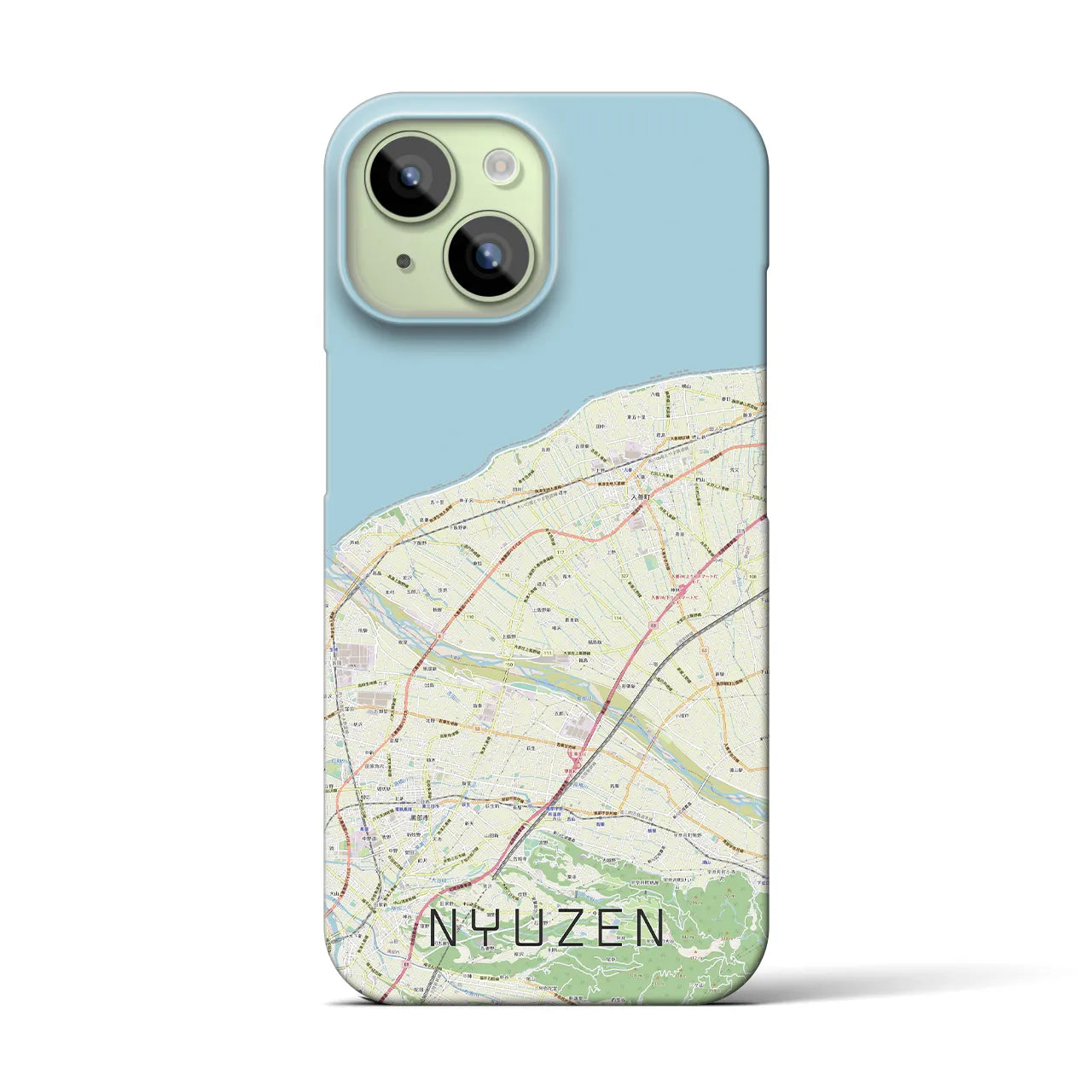 【入善(富山県)】地図柄iPhoneケース(バックカバータイプ)