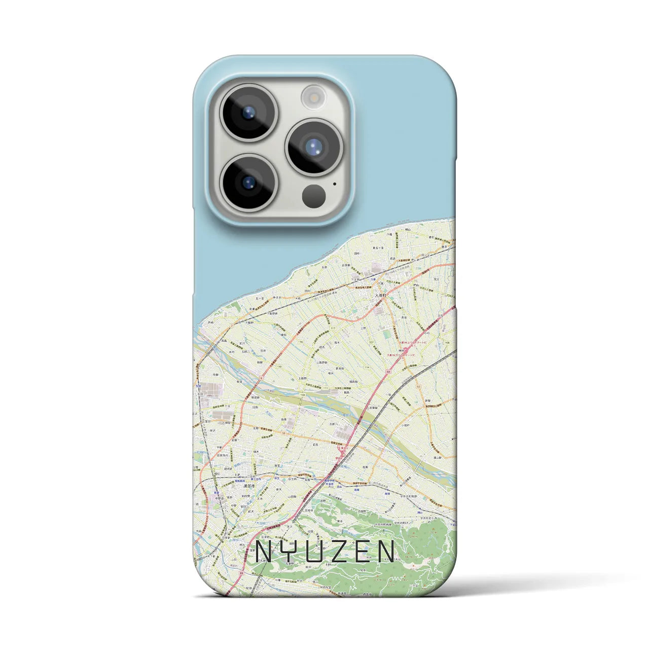 【入善(富山県)】地図柄iPhoneケース(バックカバータイプ)