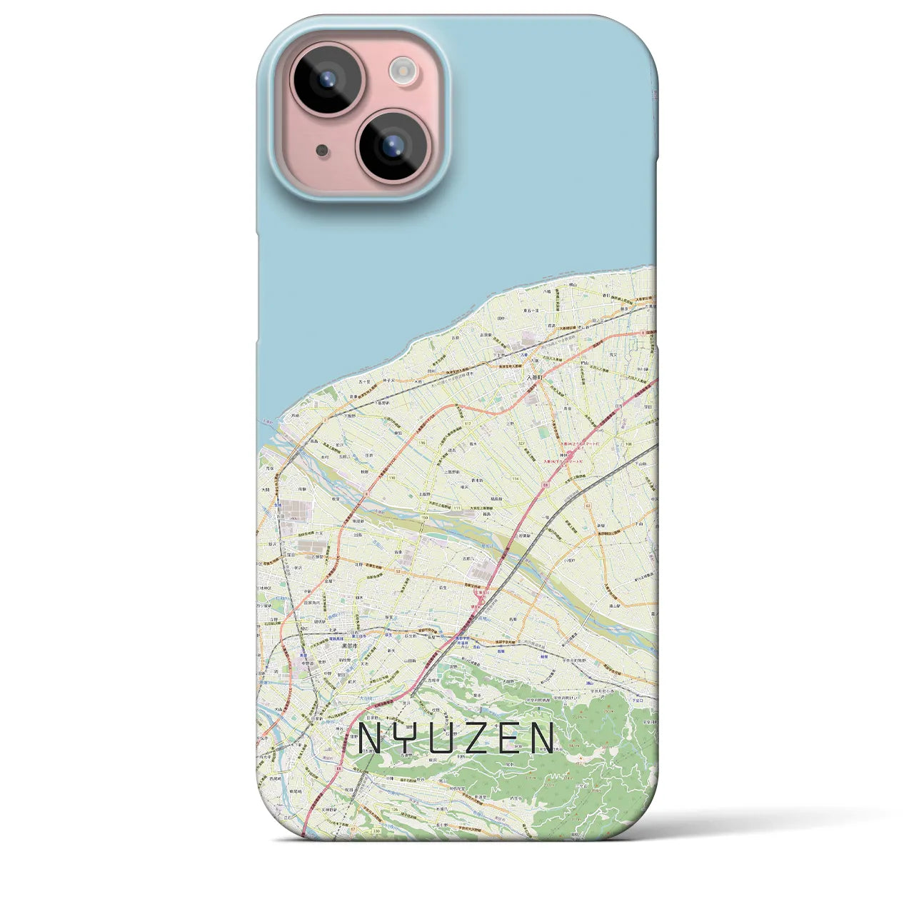 【入善(富山県)】地図柄iPhoneケース(バックカバータイプ)