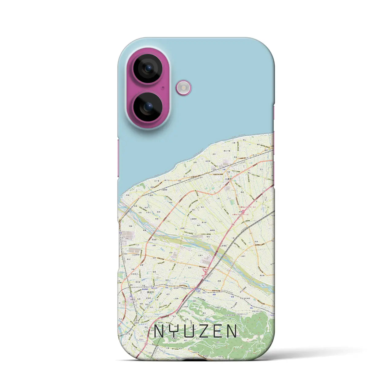 【入善(富山県)】地図柄iPhoneケース(バックカバータイプ)