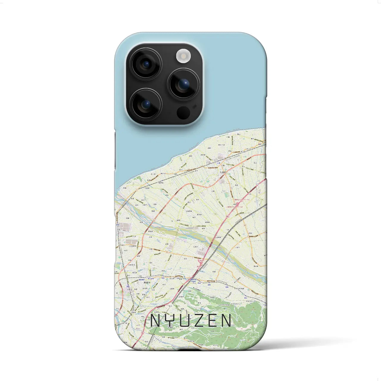 【入善(富山県)】地図柄iPhoneケース(バックカバータイプ)