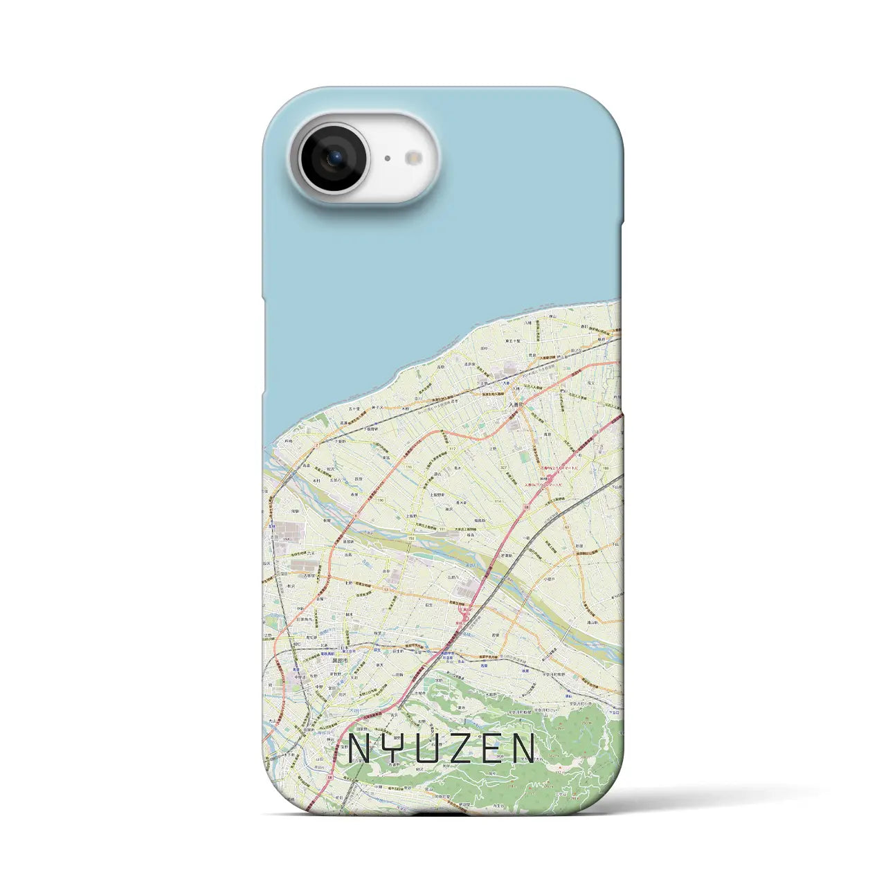 【入善(富山県)】地図柄iPhoneケース(バックカバータイプ)