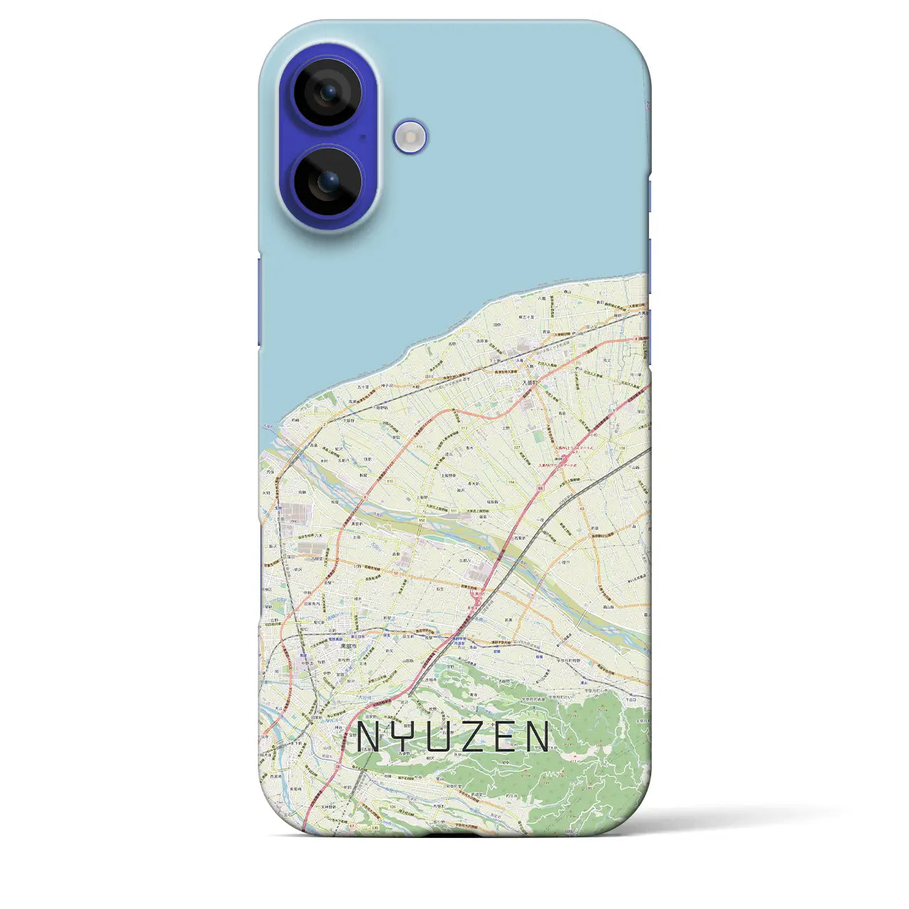 【入善(富山県)】地図柄iPhoneケース(バックカバータイプ)ナチュラル・iPhone 16 Pro Max 用