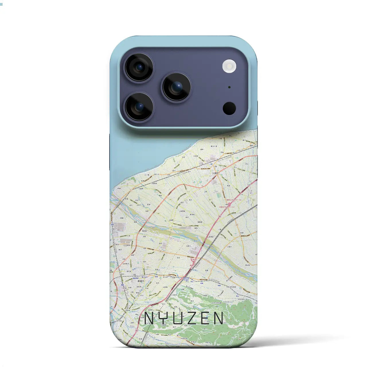 【入善(富山県)】地図柄iPhoneケース(バックカバータイプ)