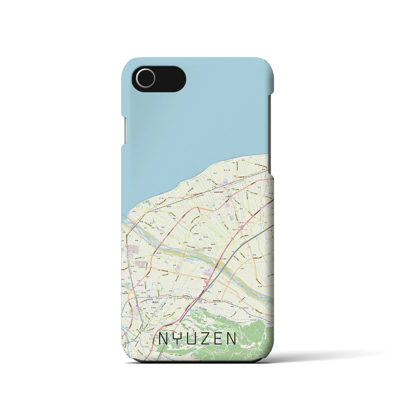 【入善(富山県)】地図柄iPhoneケース(バックカバータイプ)