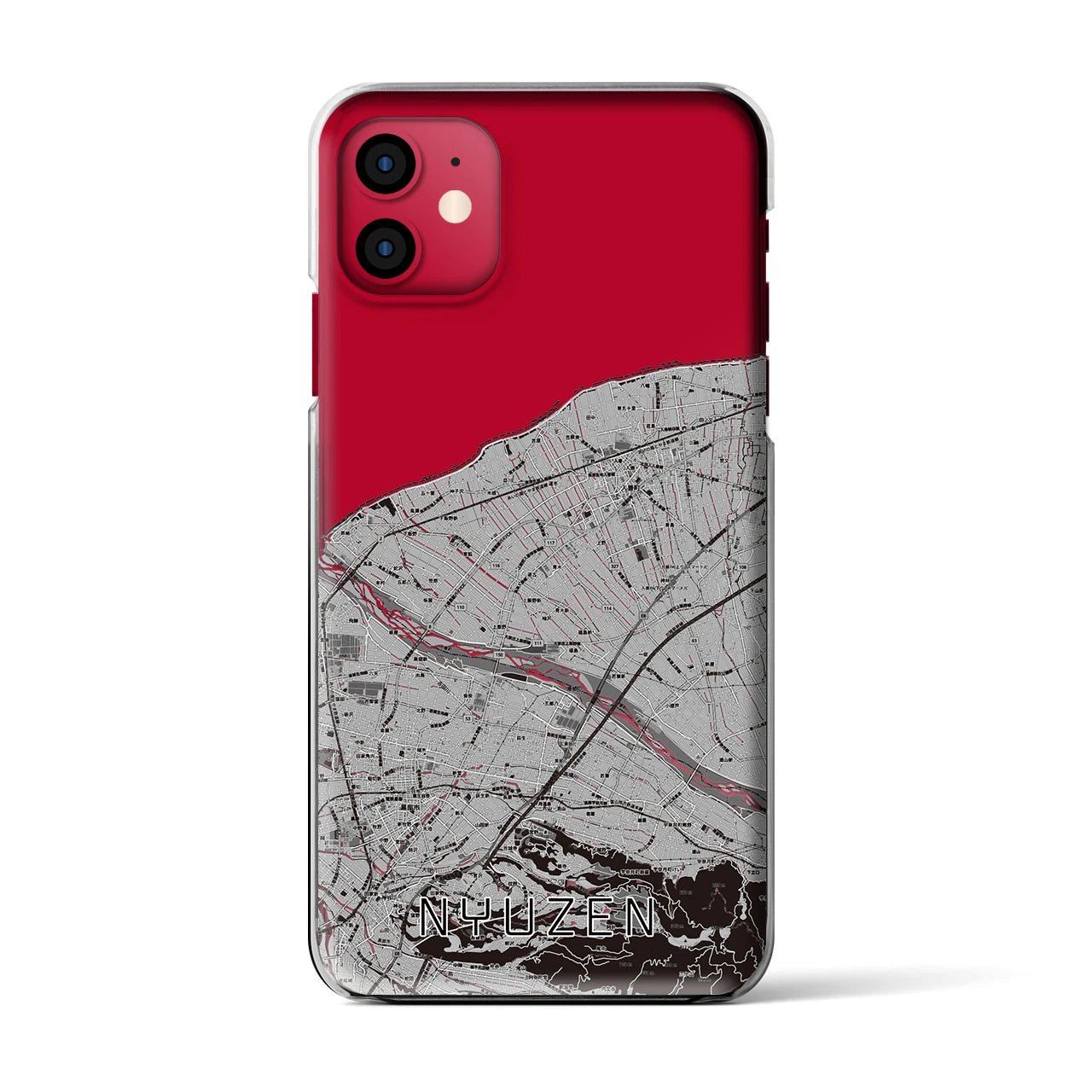 【入善(富山県)】地図柄iPhoneケース(クリアタイプ)