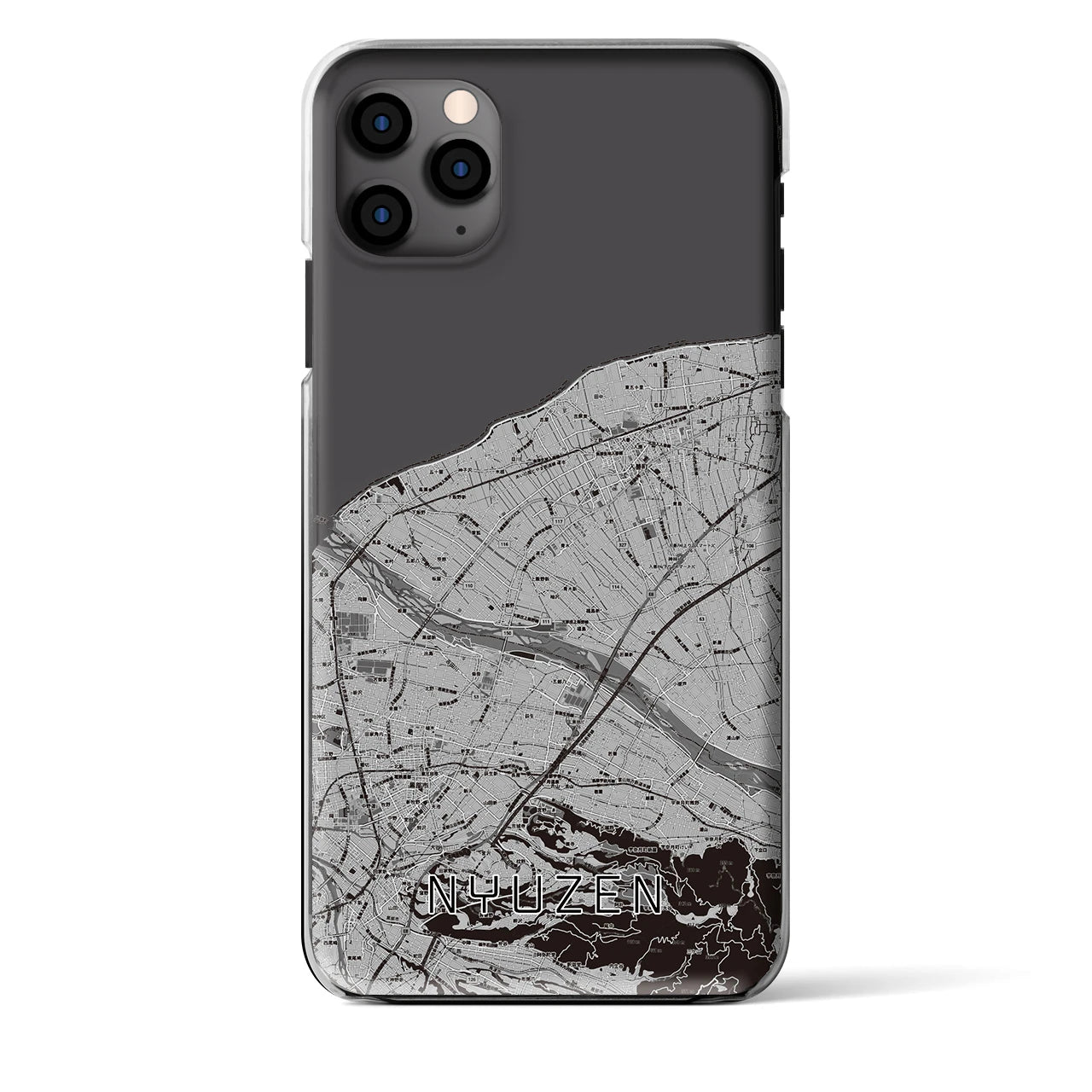 【入善(富山県)】地図柄iPhoneケース(クリアタイプ)