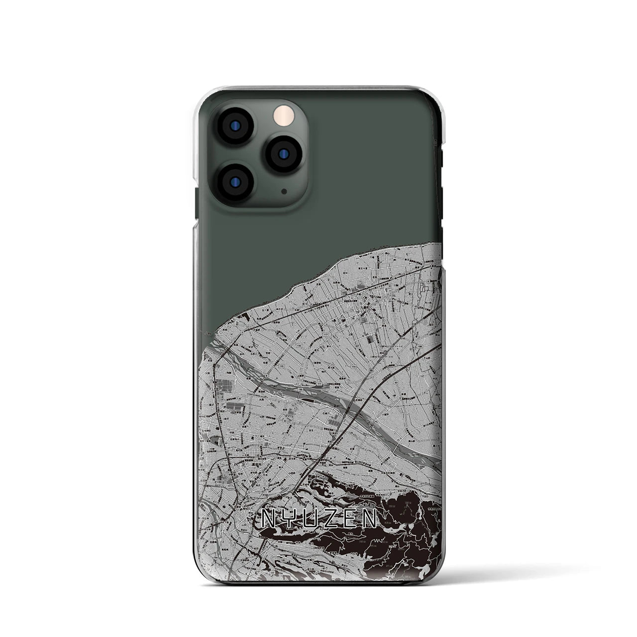 【入善(富山県)】地図柄iPhoneケース(クリアタイプ)