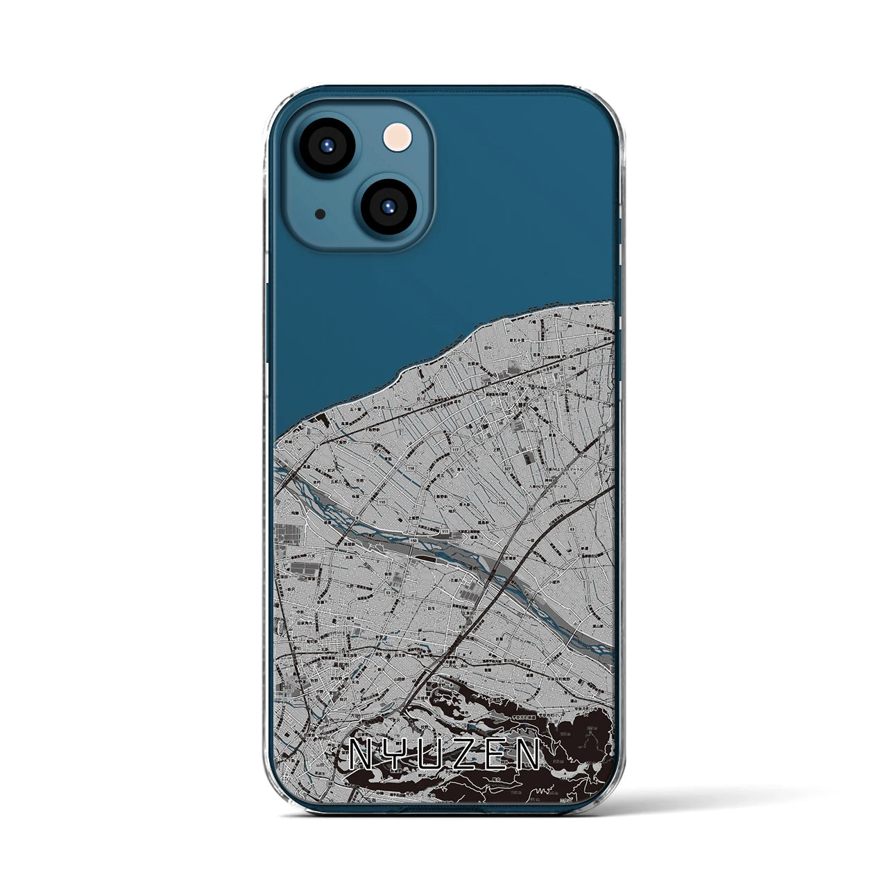 【入善(富山県)】地図柄iPhoneケース(クリアタイプ)