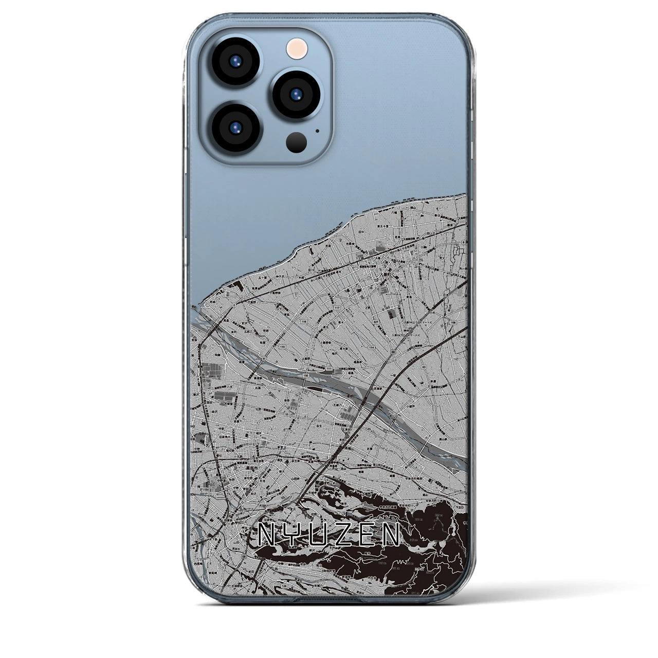 【入善(富山県)】地図柄iPhoneケース(クリアタイプ)