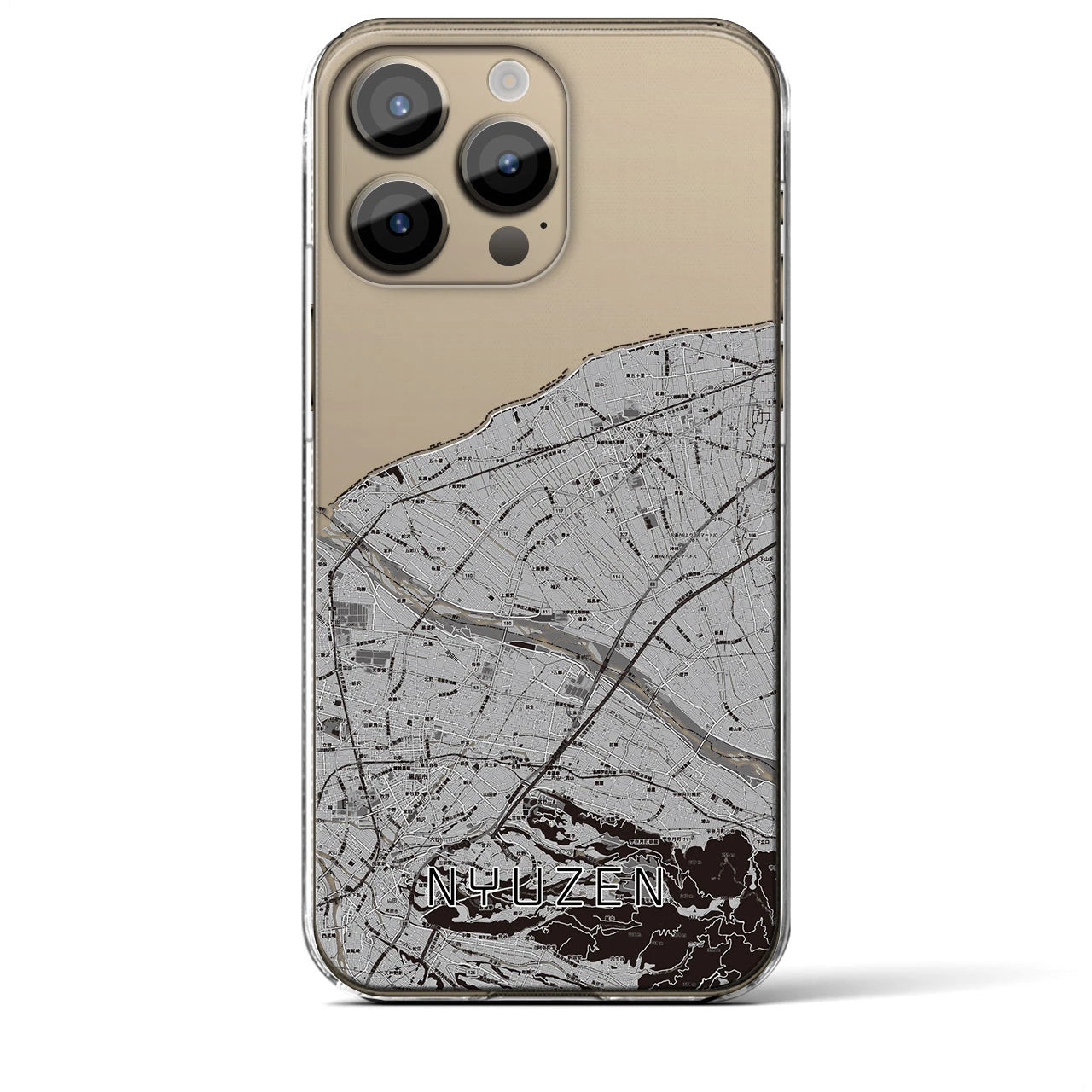 【入善(富山県)】地図柄iPhoneケース(クリアタイプ)