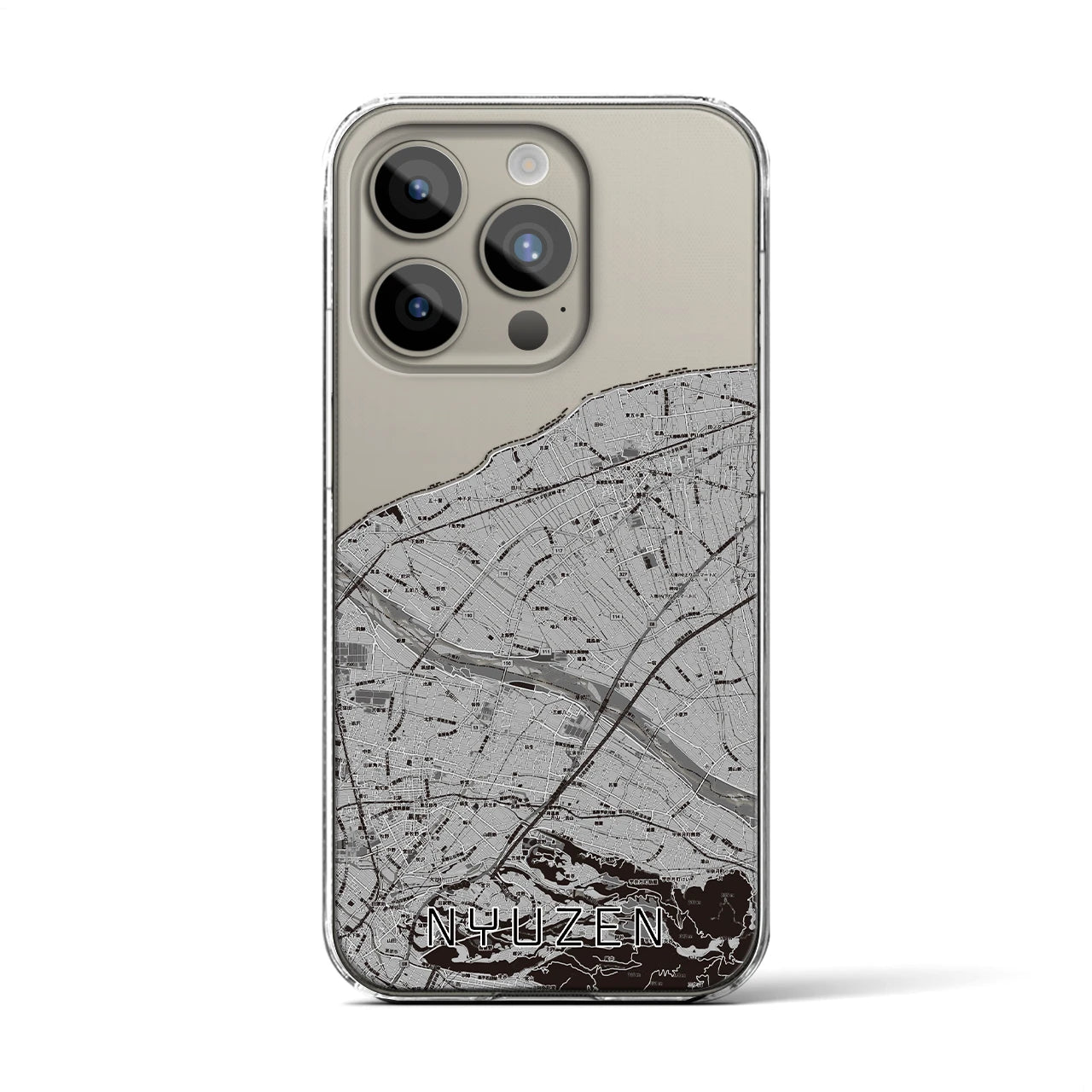 【入善(富山県)】地図柄iPhoneケース(クリアタイプ)