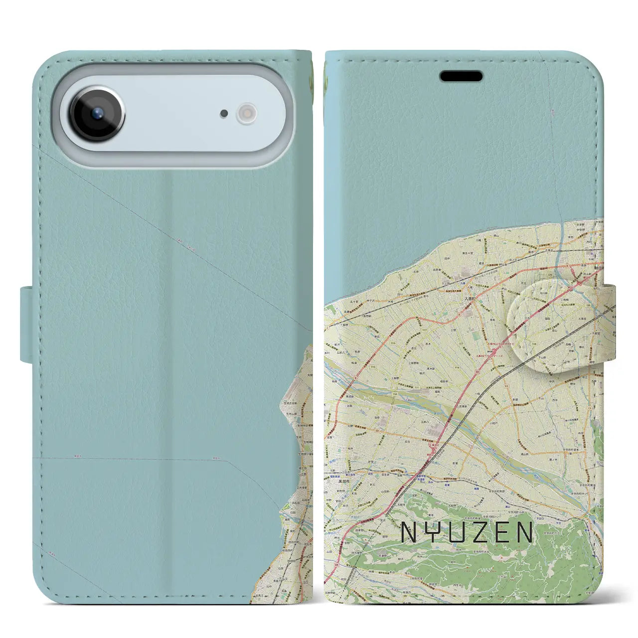 【入善(富山県)】地図柄iPhoneケース(手帳タイプ)