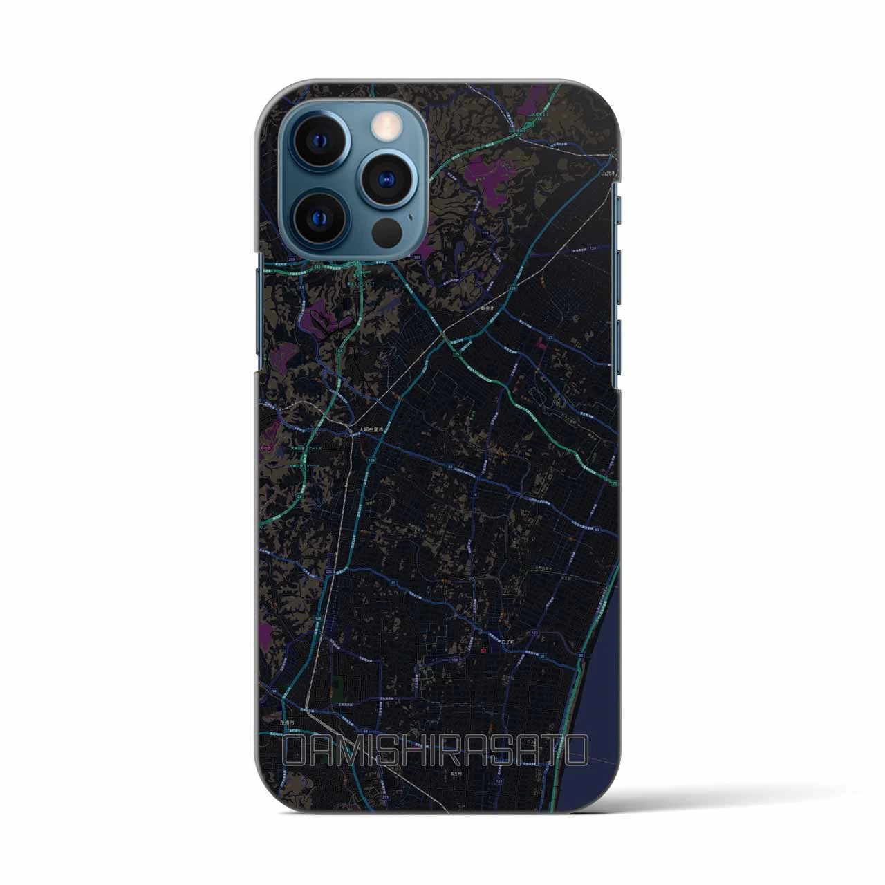 【大網白里(千葉県)】地図柄iPhoneケース(バックカバータイプ)